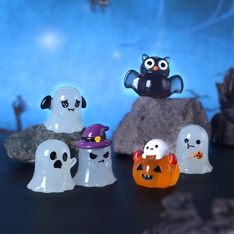 Ornamenti Civetta Fantasma Resina Luminosa Halloween Bagliore Nel Buio Micro Paesaggio Artigianato Fai Da Te Arredamento Auto