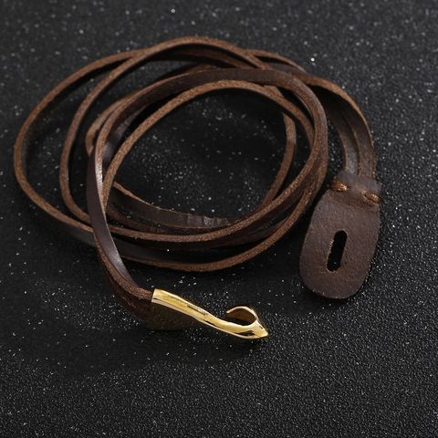 Bracciale Avvolgente In Pelle Intrecciata Multistrato Da Uomo Con Chiusura A Gancio In Acciaio Inossidabile Gioielli