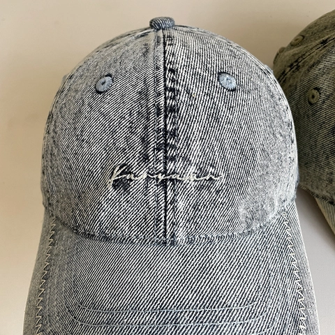 Casquette De Baseball En Jean Délavé Vintage Lettres Brodées Chapeau Soleil Ajustable Bord Incurvé Retro Streetwear