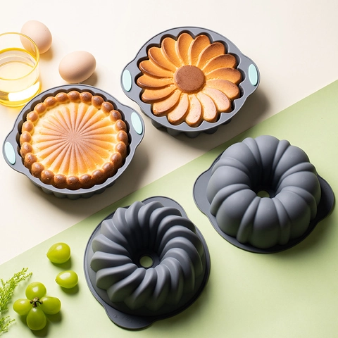 Stampo Per Torte In Silicone Alimentare Resistente Al Calore Antiaderente Teglia Da Forno Con Manici Girasole Zucca