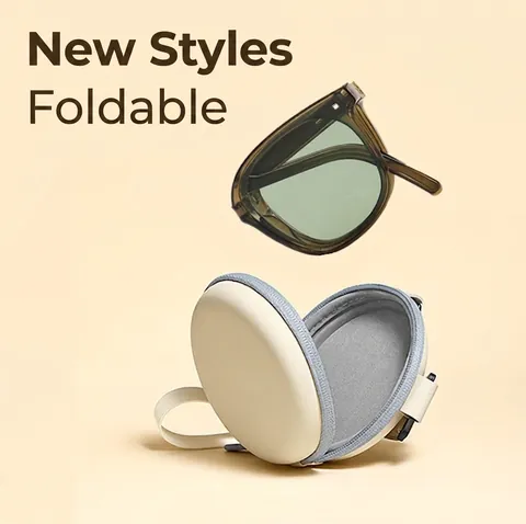 Gafas De Sol Plegables Protección UV400 Montura De PC Cuadrada Vintage Ligeras Portátiles Para Mujeres Hombres