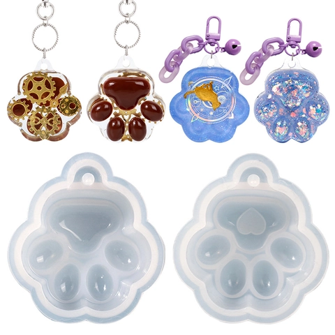 Cat Claw Heart Silicone Mold Mirror Surface For DIY Resin Casting Pendant Keychain Jewelry Making Craft Supplies