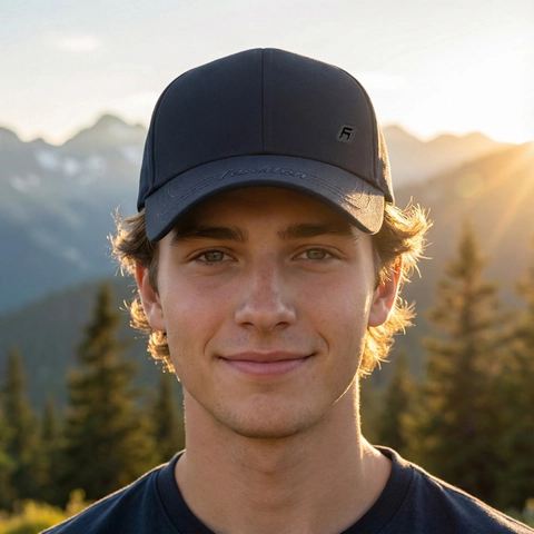 Men's Minimalist Suit Fabric Baseball Cap With Metal F Logo Fashion Embroidery Adjustable Sunshade Outdoor Sports Hat