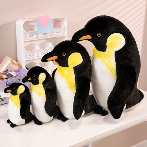 Peluche Di Pinguino Imperatore Realistico Animale Di Peluche Morbido Per Bambini Decorazione Casa Cuscino Comfort Regalo