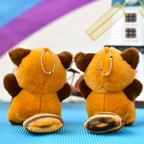 Cute Realistic Red Panda Plush Keychain Simulated Animal Stuffed Doll Soft Raccoon Plushie Pendant Toy For Backpack Accessory Gift