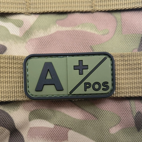 Taktische Blutgruppen Morale Patch PVC Gummi Stickerei Identifikation Klettverschluss Für Ausrüstung Rucksack Jacke