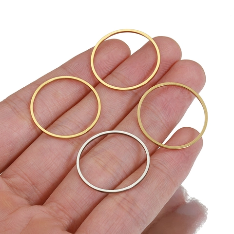 Edelstahl Nahtlose Runde Ringe Für DIY Schmuckherstellung Polierte Geometrische Ohrringreifen Hut Tasche Zubehör Fundstücke
