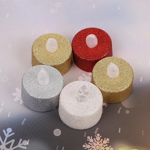 Candele LED Tealight Glitter Senza Fiamma A Batteria Candele Elettroniche Decorazione Per Matrimonio Compleanno Proposta Festa
