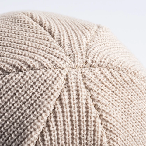 Unisex Acrylic Knit Beanie Hat Warm Winter Cuffed Docker Cap Ribbed Solid Color Stretchy Fashion Headwear