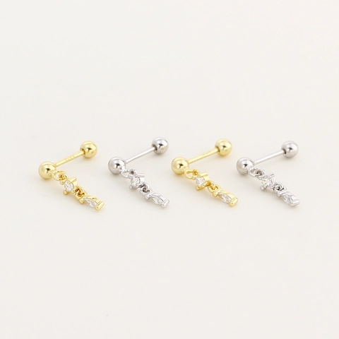 925 Sterlingsilber Strass Hängeohrstecker Für Damen Geometrische Schraubverschluss Elegante Mode Ohrringe Schmuck Geschenk