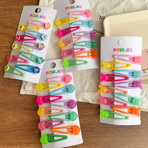 Fermagli Per Capelli Luminosi Colore Caramella Resina Stella Cuore Brillano Al Buio Mollette Per Bambine Ragazze Carino
