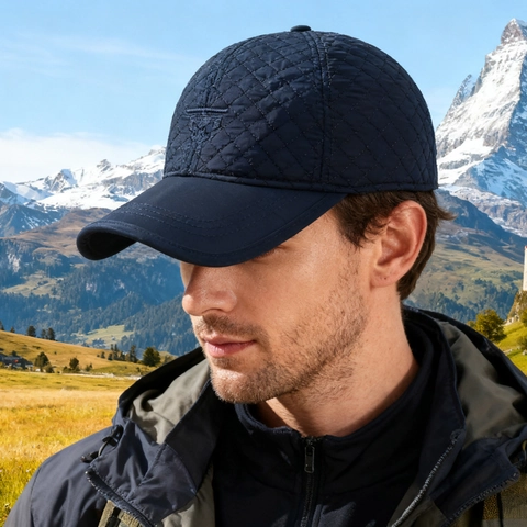 Gorra De Béisbol Para Hombre Invierno Acolchada Cálida Protección Para Oídos Resistente Al Viento Exterior Deporte Ajustable