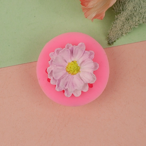 Daisy Flower Silicone Mold 3D Small Chrysanthemum For Handmade Soap Fondant Cake Chocolate DIY Craft Baking Tool