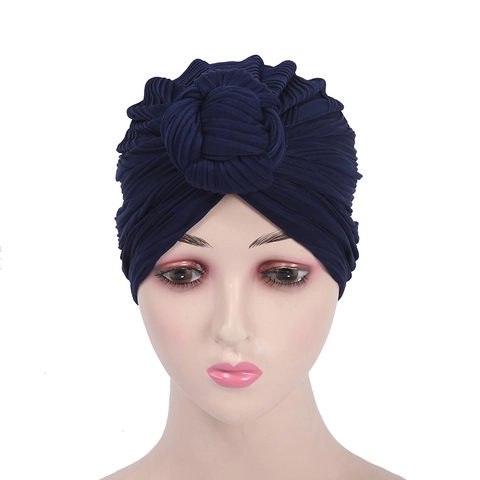 Gorro Turbante De Punto Vintage Para Mujer Cáñamo Algodón Cálido Color Sólido Trenzado Bohemio Nudo De Donut Pañuelo Para Otoño Invierno Diario