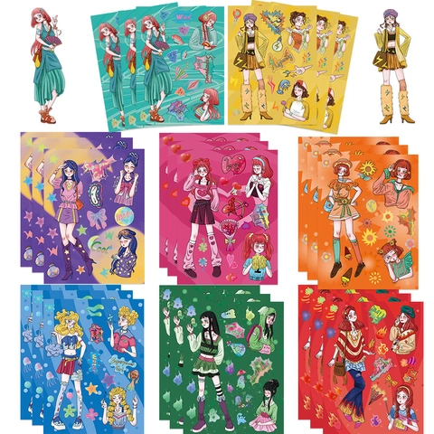 Japanische Anime Superpower Mädchen DIY Wasserdichte Aufkleber Für Handyhülle Notizbuch Scrapbooking Dekorative PVC Mattfolie Sticker