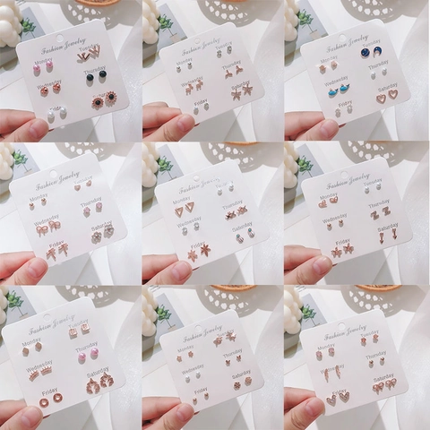 Fashion Stud Earrings For Women Alloy Faux Artificial Pearl Rhinestone Enamel Daily Jewelry Multi Style Commute Elegant Heart Shape