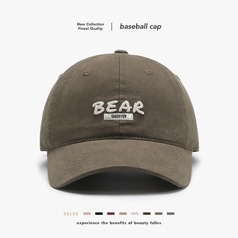 Unisex Washed Cotton Baseball Cap Vintage 3D Letter Embroidery Soft Top Sun Hat Adjustable Outdoor Casual Sport Dad Hat