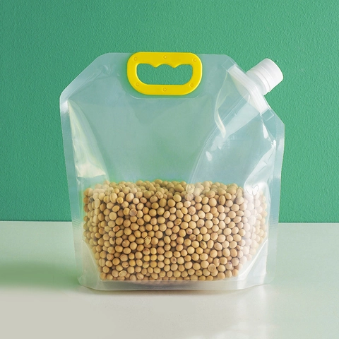 Sacchetto Per La Conservazione Dei Cereali In Plastica Trasparente Con Beccuccio E Maniglia Per L'organizzazione Della Cucina