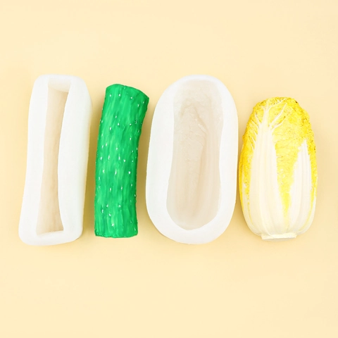 Simulation Vegetable Silicone Mold Cabbage Cucumber For DIY Handmade Soap Candle Resin Craft Mousse Cake Decorating