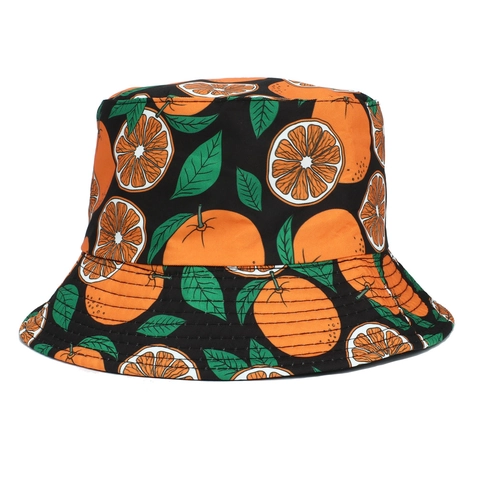 Damen Herren Wendehut Fruchtdruck Anglerhut Baumwolle Polyester Sonnenschutz Strand Sommer Lässig Tropisch Outdoor Fischerhut