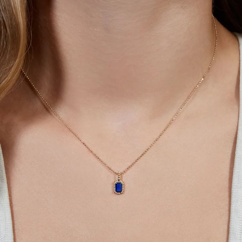 Anhänger Halskette Kupfer Vergoldet Herz Rechteck Wassertropfen Bunter Zirkonia Modeschmuck Für Frauen