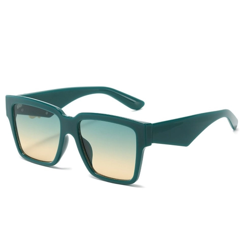 Gafas De Sol Cuadradas Grandes Retro Montura PC Lentes Degradadas AC UV400 Moda Exterior Para Hombres Mujeres