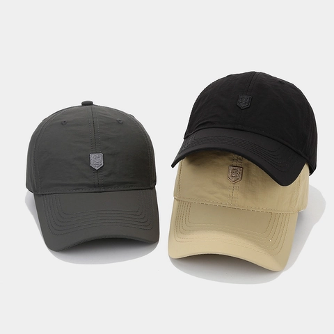 Gorra De Béisbol De Algodón Transpirable Secado Rápido Deportes Al Aire Libre Golf Senderismo Sombrero Sol Ajustable Logo Escudo S