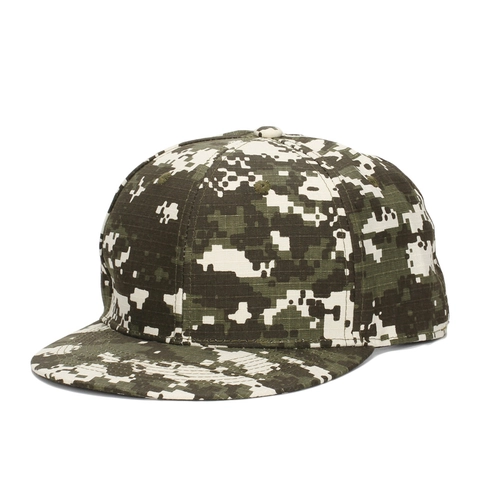 Cappello Da Baseball Mimetico Digitale Cotone Visiera Piatta Snapback Hip Hop Stile Tattico