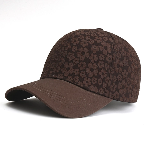 Women Floral Baseball Cap Sun Protection Breathable Adjustable Outdoor Summer Fashion Polyester Hat