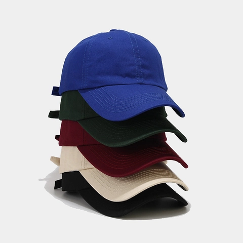 Casquette De Baseball En Coton Uni Minimaliste Ajustable Couleur Solid Protection Solaire Sport Unisexe Pour Extérieur
