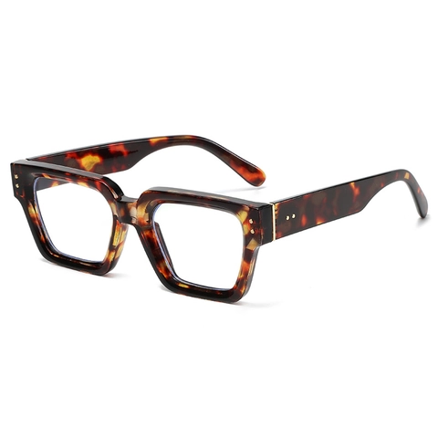 Occhiali Da Sole Quadrati Retrò Montatura Spessa PC Protezione UV Moda Decoro Rivetti Per Donna Uomo