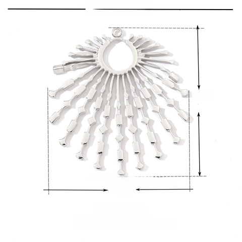 Edelstahl Anhänger Charms DIY Schmuckherstellung Zubehör Geometrisches Herz Blume Sonnenstrahl Für Halskette Ohrring