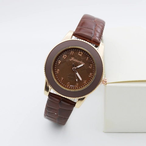 Women's Quartz Watch Fashion Casual Alloy Case Crocodile Pattern PU Leather Strap Arabic Numerals Clover Dial