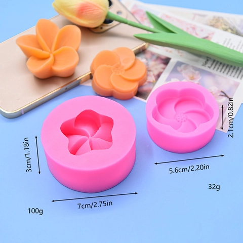 Plumeria Flower Silicone Mold Spiral Petal Design For Baking Chocolate Fondant DIY Soap Aromatherapy Plaster Crafts