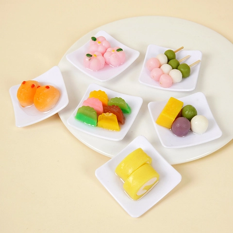 Mini Simulatie Voedsel Sleutelhanger PVC Miniatuur Dessert Taart Model Speelgoed Voor Tas Bedeltje Poppenhuis Accessoire