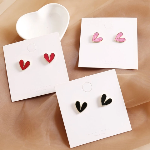 Σκουλαρίκια Καρδιά Με 925 Sterling Silver Earring Post Κράμα Σμάλτο Μινιμαλιστικά Κοσμήματα Για Γυναίκες