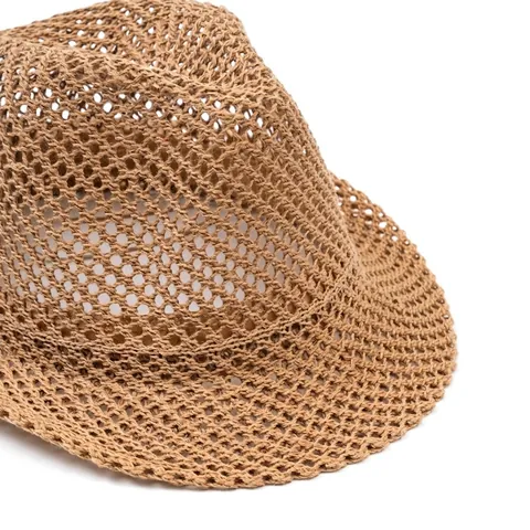 Atmungsaktiver Fedora Hut Mit Hohlsaum Sommer Sonnenschutz Vintage Jazz Style Sonnenhut Für Outdoor Reisen Und Strand