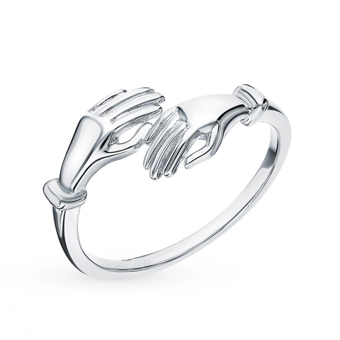 Knuffelende Handen Ring 925 Sterling Zilver Verstelbaar Minimalistisch Gebaar Kunst Ontwerp Mode Sieraden Cadeau