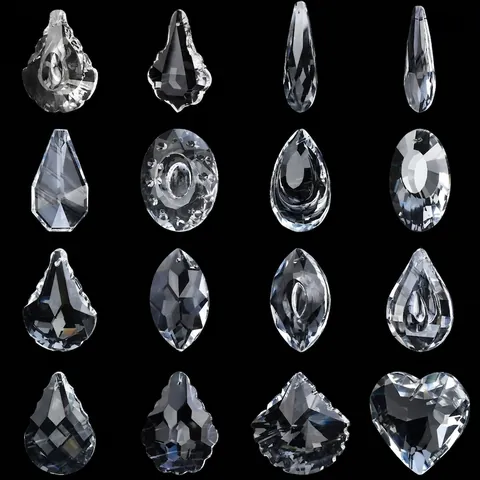Κρυστάλλινα Μενταγιόν Για Διακοσμητικά Sun Catchers DIY Κατασκευή Κοσμημάτων Αξεσουάρ Φωτισμού Σχήμα Καρδιά Δάκρυ Aurora