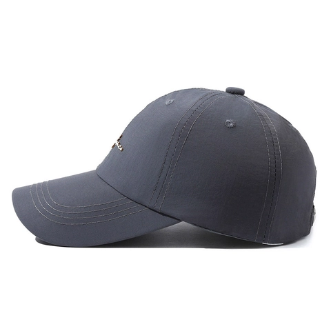 Gorra De Béisbol Secado Rápido Protección Solar Transpirable Deporte Al Aire Libre Ajustable Decoración Letras Metálicas Unisex