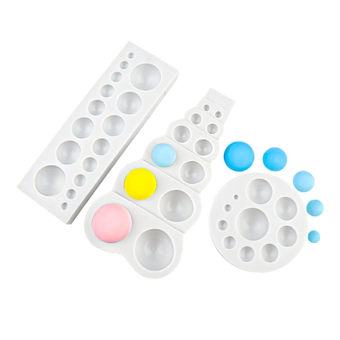 Ball Sphere Silicone Molds For Fondant Chocolate Baking DIY Resin Crafts Cake Decoration Flexible Half Round Shape