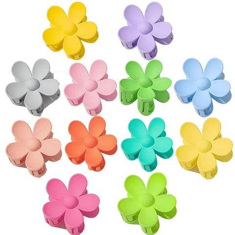 Molletta Per Capelli Fiore Plastica Opaca Forma Margherita Grande Fermaglio Antiscivolo Stile Coreano Accessorio Per Capelli Donna