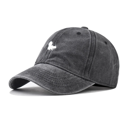 Cappellino Da Baseball In Cotone Lavato Vintage Ricamo Scoiattolo Protezione Solare Outdoor Unisex Regolabile