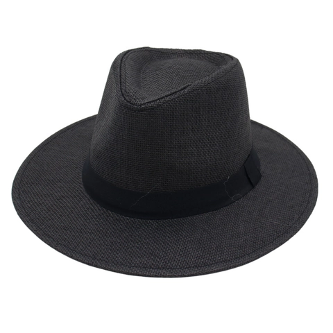 Chapeau De Paille Classique Fedora Respirant Protection Solaire Large Bord Été Plage Vacances Style Jazz Hommes Femmes