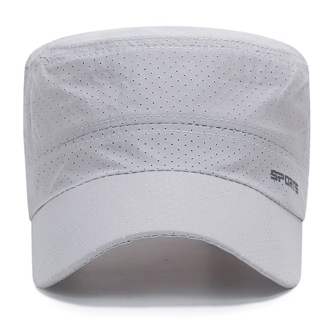 Berretto Militare Uomo Mesh Traspirante Asciugatura Rapida Cappello Piatto Protezione Solare Outdoor Sport Regolabile