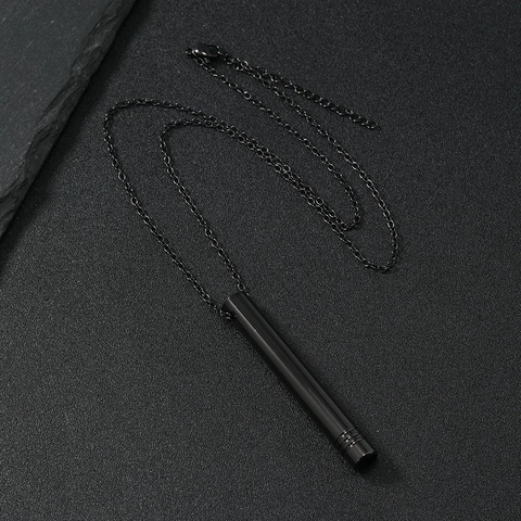 Achtsamkeit Atmung Kette Edelstahl Angstlinderung Meditation Pfeife Anhänger Lange Kette Schmuck Für Damen Herren