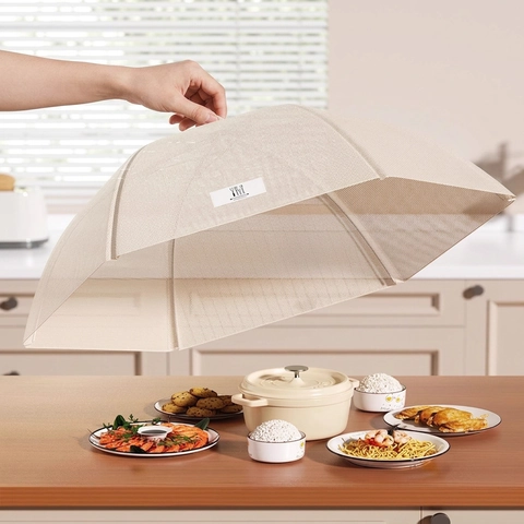 Couvercle De Table Pliable En Maille Antibactérien Tente Alimentaire Anti Mouches Respirant Pour Cuisine