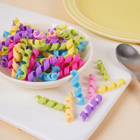 Simulation Pasta Rollen Bunte PVC DIY Handwerk Zubehör Für Slime Ton Kuchen Dekoration Spiral Miniatur Essen Ornamente
