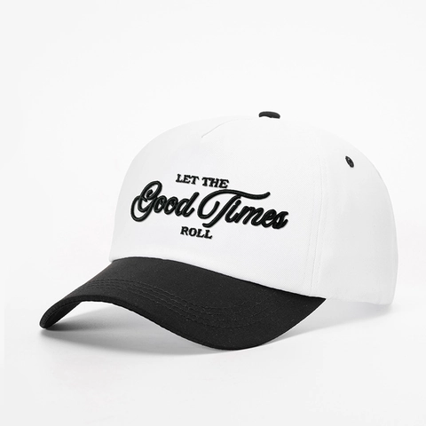 Berretto Da Baseball Retrò In Poliestere Con Ricamo E Blocchi Di Colore Cappello Da Sole Regolabile Stile Vintage