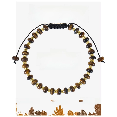 Natural Stone Braided Bracelet Adjustable Handmade Abacus Beads Bohemian Healing Protection Jewelry For Women Men Gift